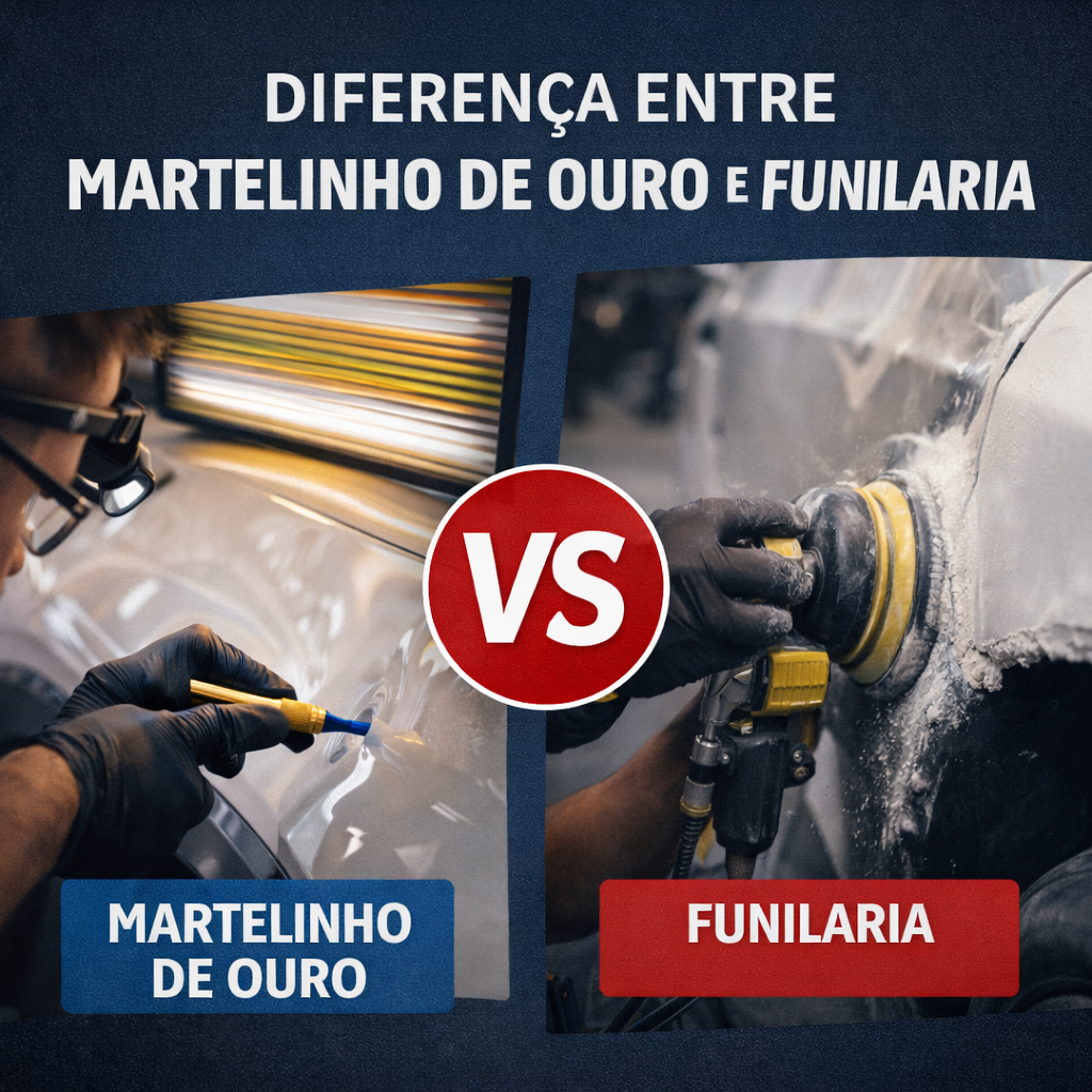 Diferença entre Martelinho de Ouro e Funilaria: qual escolher para começar